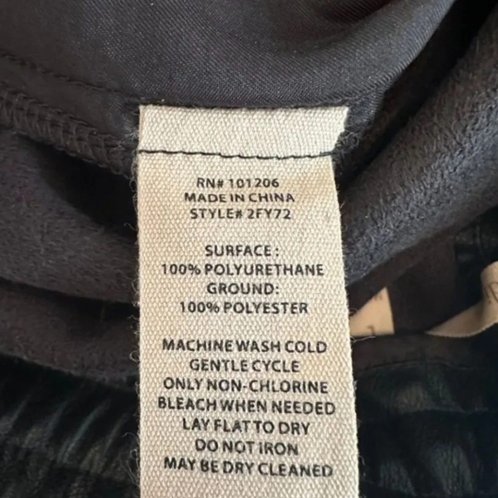 NWT Soft Surroundings Rivka Faux Leather Wide Leg Elastic Waist Pants L, 2X, PL